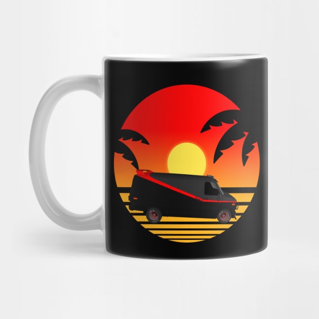 A Team Sunset - Beach - Palm Trees by Barn Shirt USA